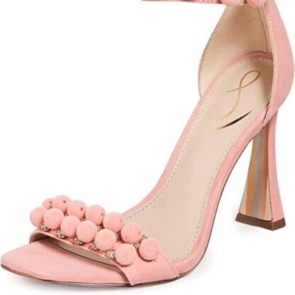 Sam Edelman Luella Canyon Clay Squared Toe Ankle Strap Spool Heeled Sandals - Picture 4 of 10